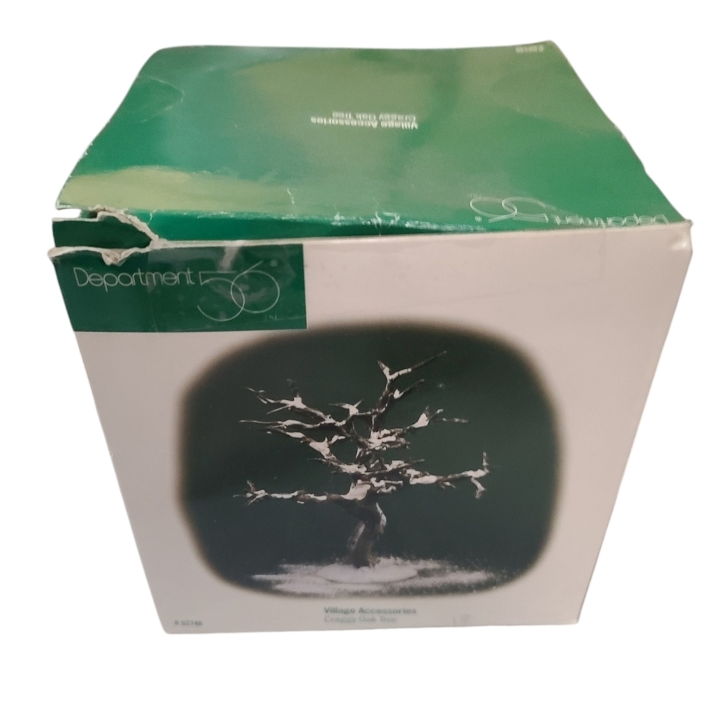 Dept 56 craggy oak tree in original box, village accessory, vintage